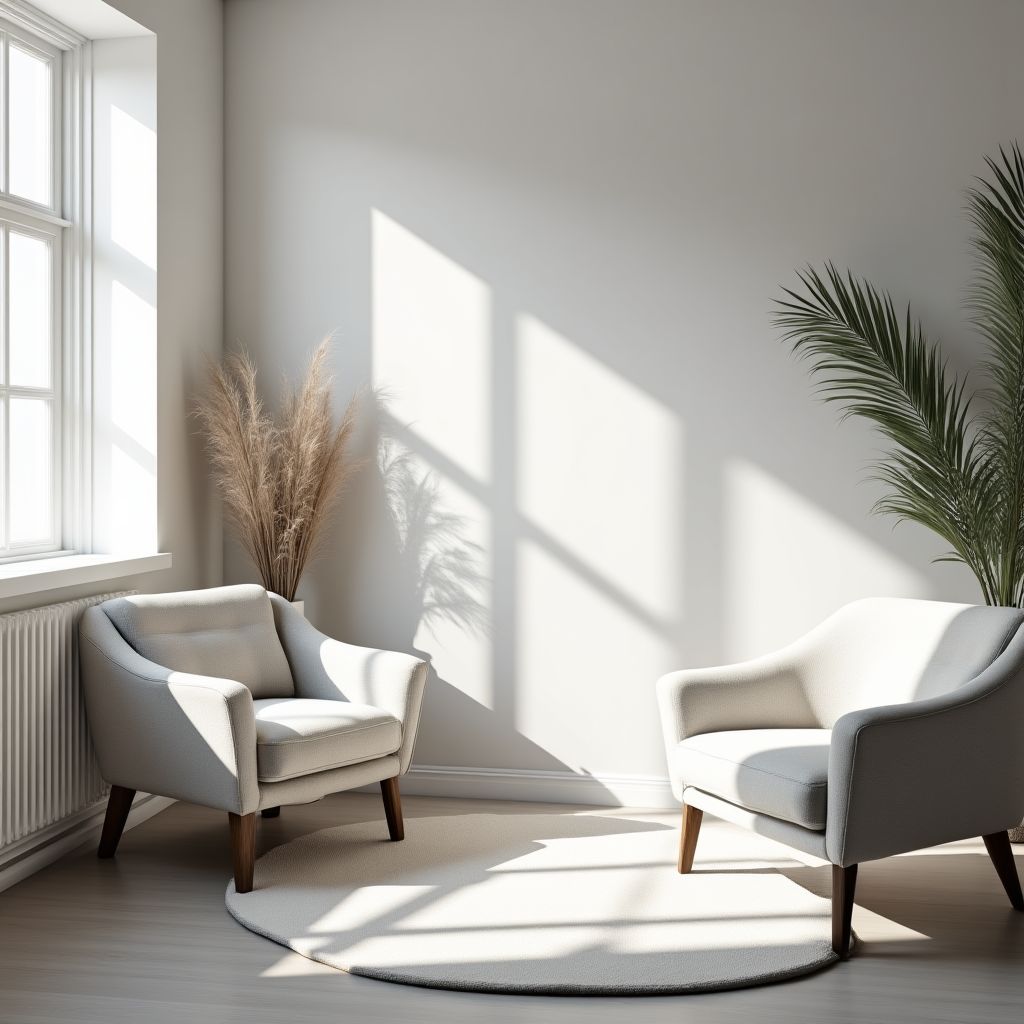 Sala di terapia luminosa e accogliente
